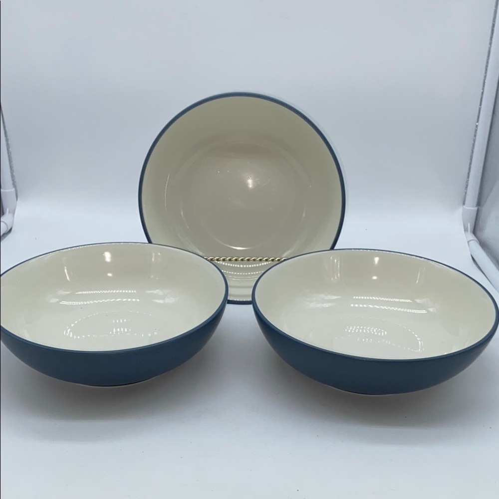 3 Noritake Colorwave Blue Cereal / Soup Bowls